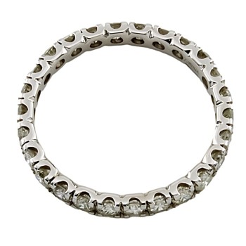 9ct white gold Diamond 0.75cts full eternity Ring size L